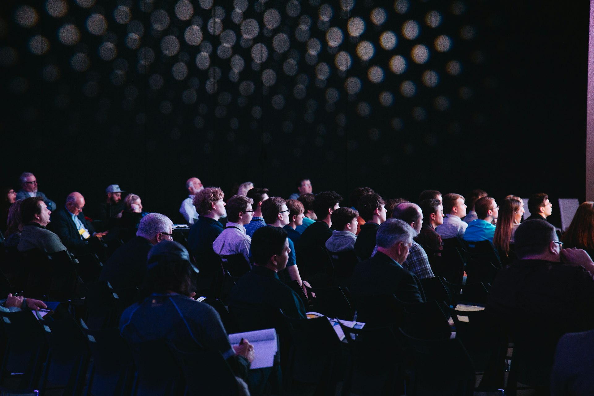 Conference stage with audience