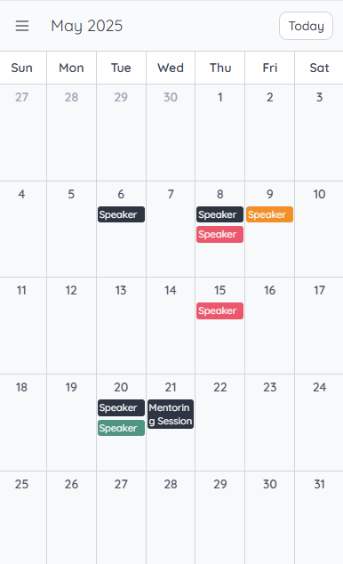 Calendar view