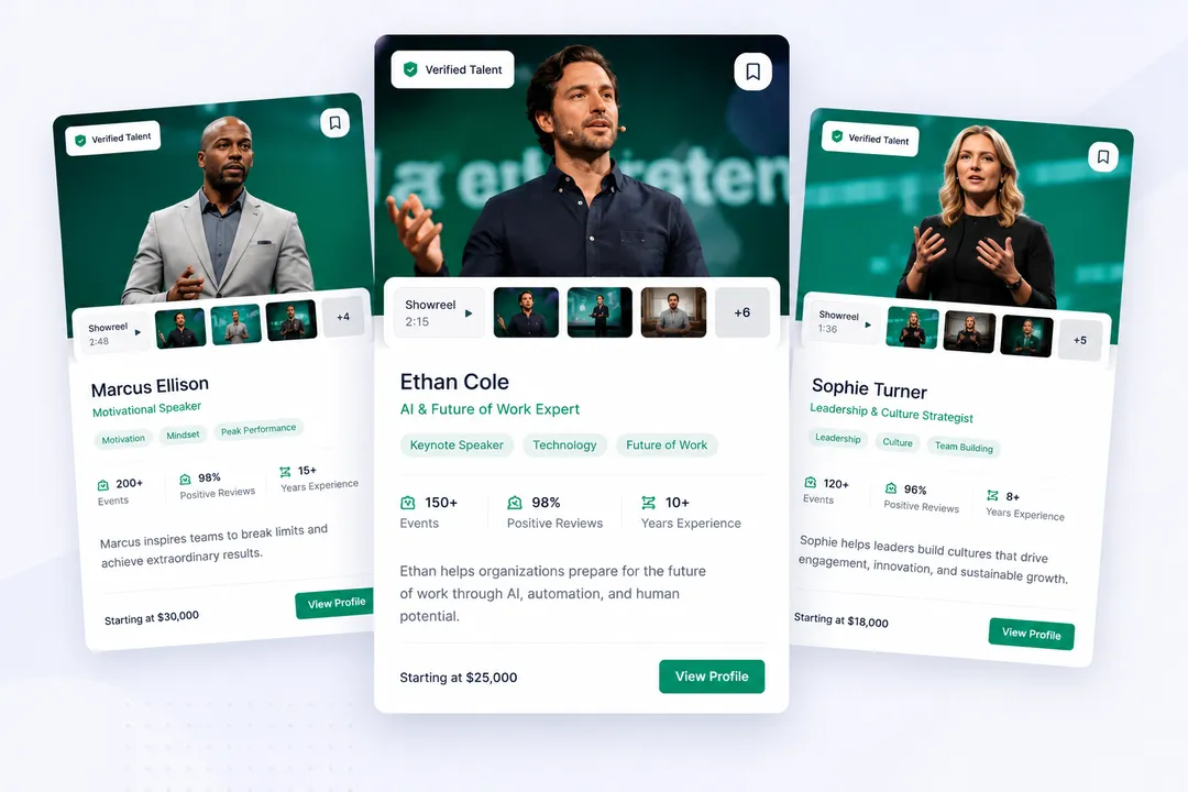 Placeholder screenshot: browsing verified talents