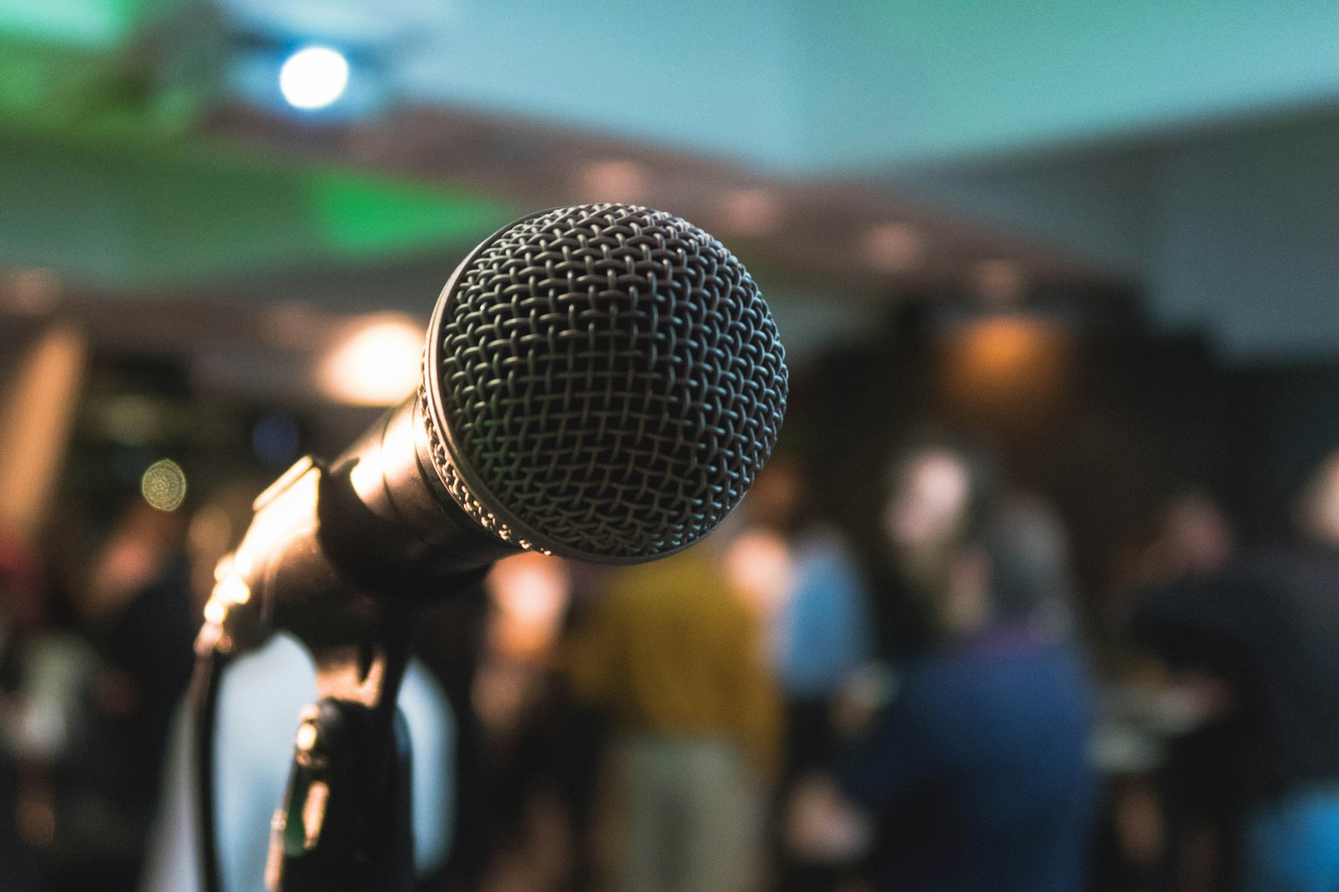 Speaker on stage